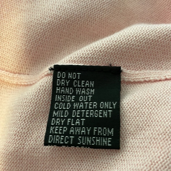 BEREK by Takahe Sakor Pink Knit Cardigan Black Lace Rhinestone Pearl Buttons - Picture 10 of 10